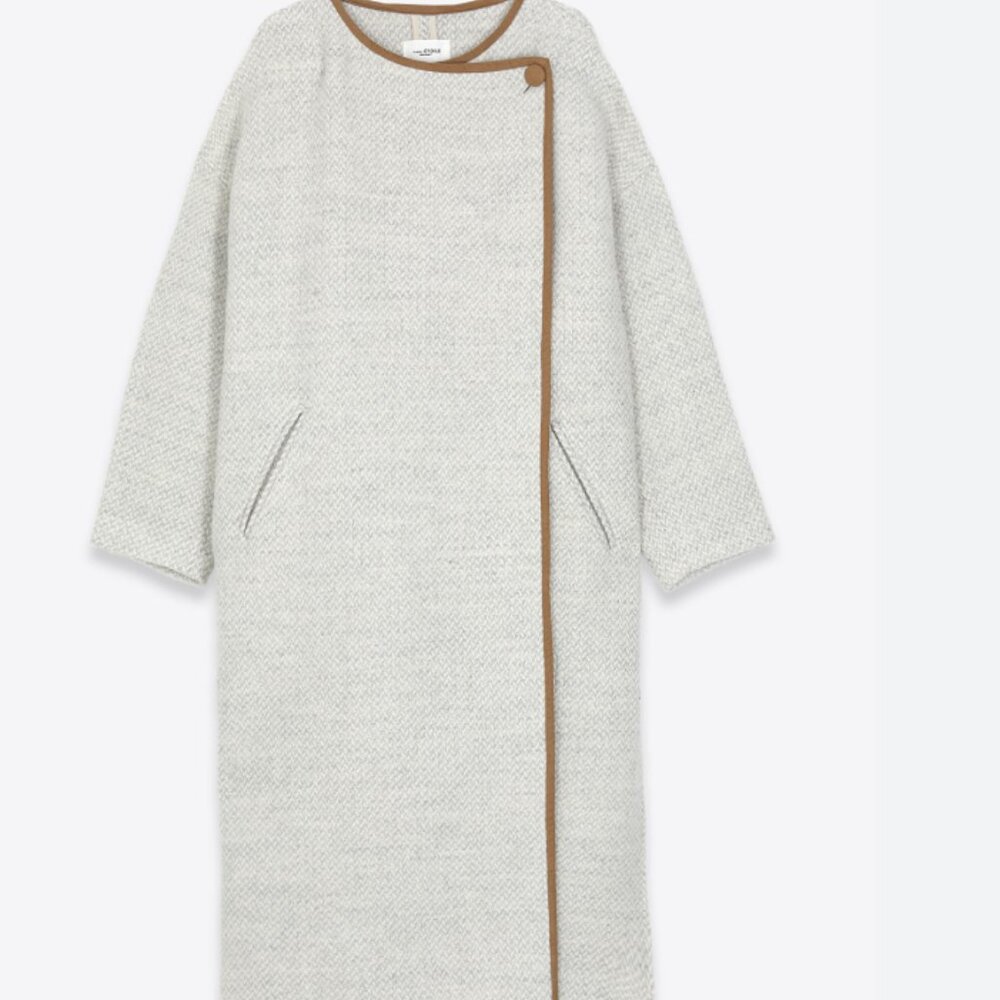 NWT Isabel Etoile Marant Manteau Jolni Oversized Coat  36/4. Chalk. $1095 Retail